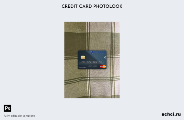 цифровая загрузка Эксимбанка Джибути, шаблон mastercard photolook спереди